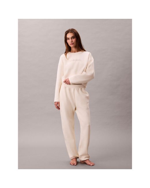 Calvin Klein White Calvin Qultd Joggers Ld54