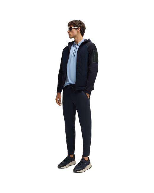 Boss Blue K Desert Hy 01 Weather Resistant Breathable Hybrid Jacket for men