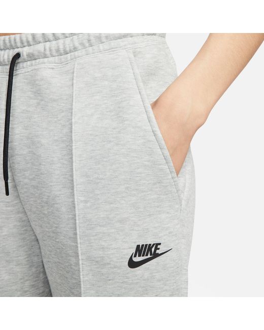 Nike Gray Sportswear Tech Fleece Mid-Rise Jogger Pants