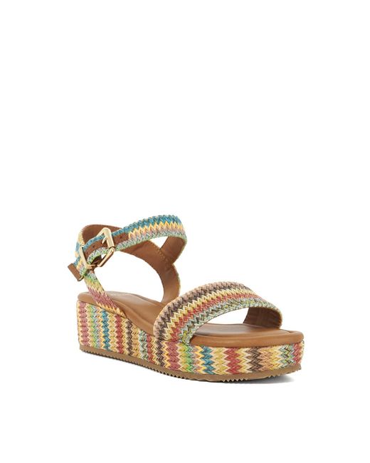 Dune Metallic Flatform Sandals