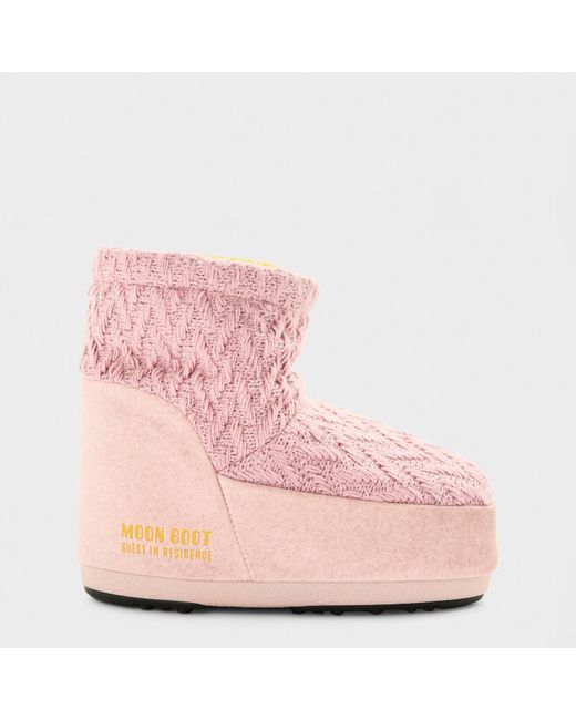 Moon Boot Pink Nolace Snow Boots