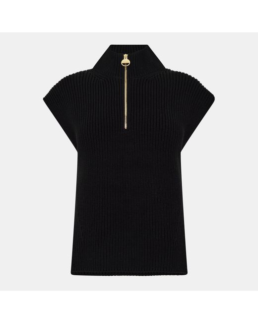Barbour Black Clara Crew Neck Jumper