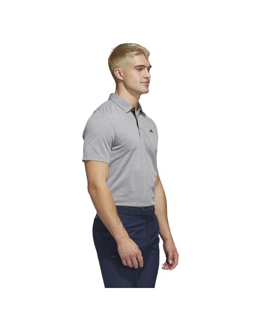 Adidas Gray S Heather Polo Shirt Short Sleeve Grey L for men