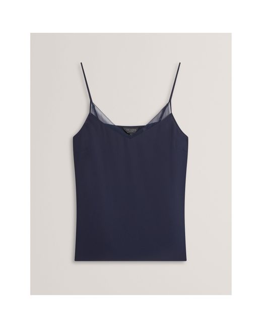 Ted Baker Blue Chiffon Woven Cami Vest