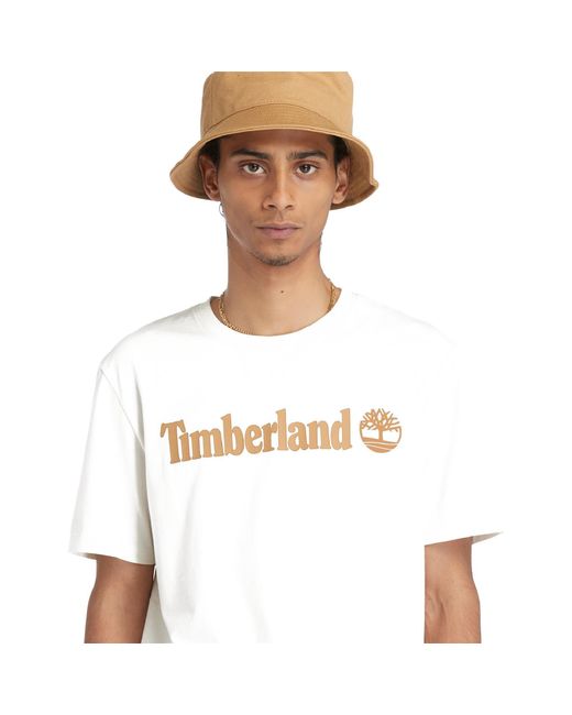 Timberland White Kennebec River Linear Logo Short Sl for men