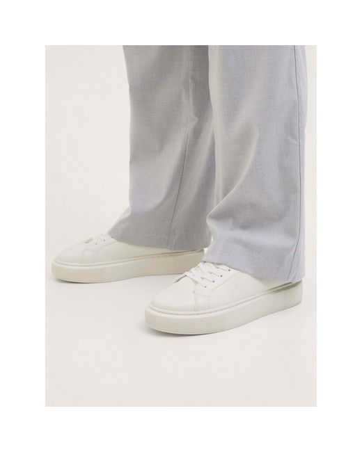 Jack & Jones White Aspire Cupsole Pu Sneakers for men