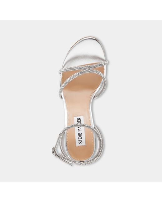 Steve Madden White Bryanna Heeled Sandals