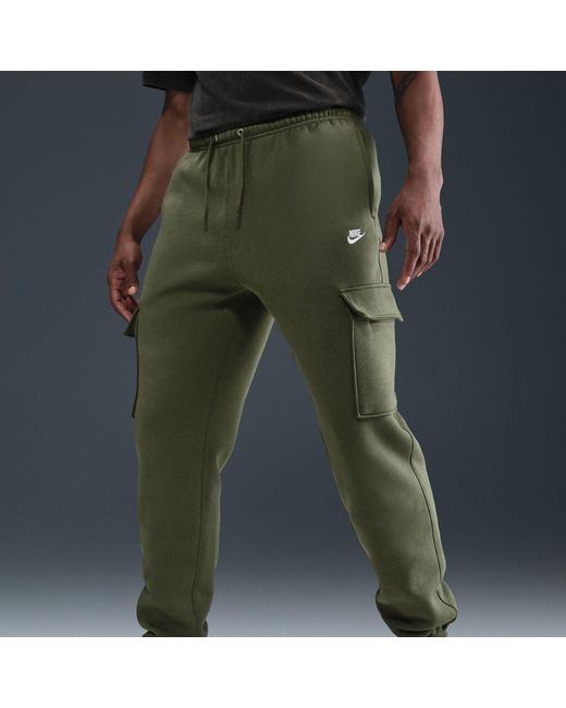 Nike Green Sportswear Club Fleece Cargo Pants for men