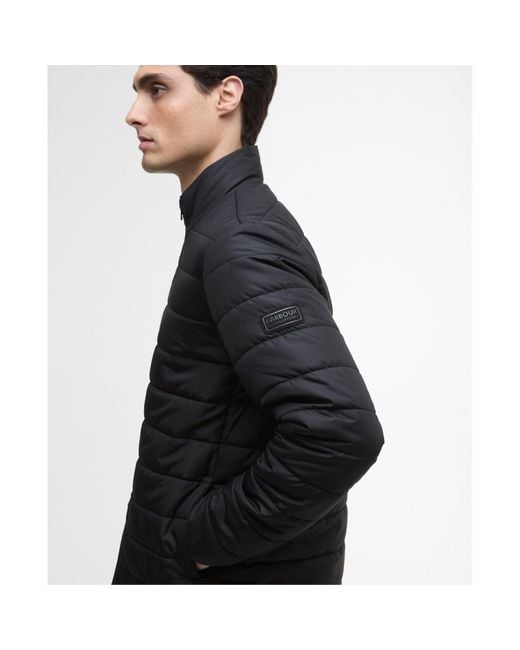 Barbour Black Aldon Long Sleeve Quilted Jacket for men