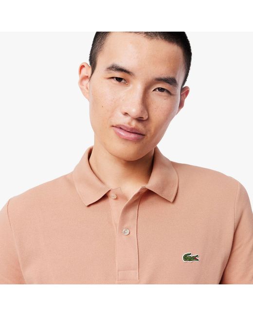 Lacoste Pink Slim-Fit L.12.12 Pique Polo Shirt for men