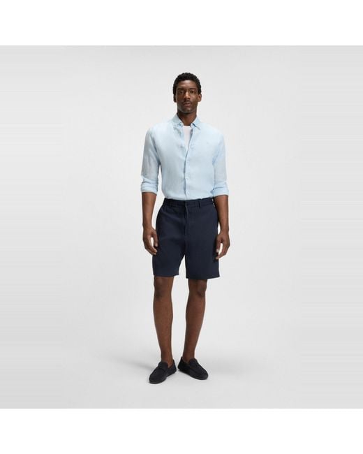 Boss Blue Noel Mocc Slip-On Loafers for men