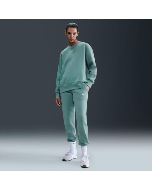 Nike Blue Sportswear Phoenix Fleece Mid-Rise Sweatpants