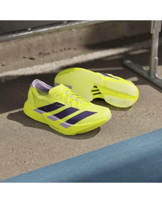 Adidas Yellow Adizero Adios Pro 4 Shoes for men