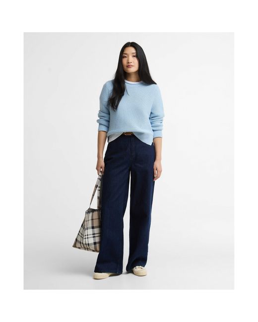 Barbour Blue Crew Neck Jumper