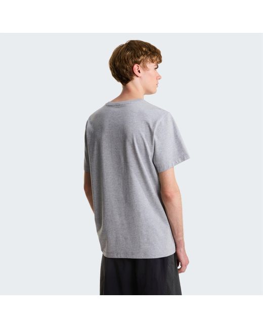 The North Face Gray Regular Fit Simple Dome T-Shirt for men