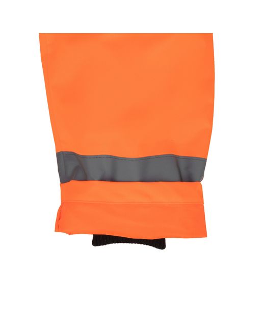 Dunlop Orange Waterproof Wind Resistant Reflective Long Sleeve Hi-Vis Jacket for men