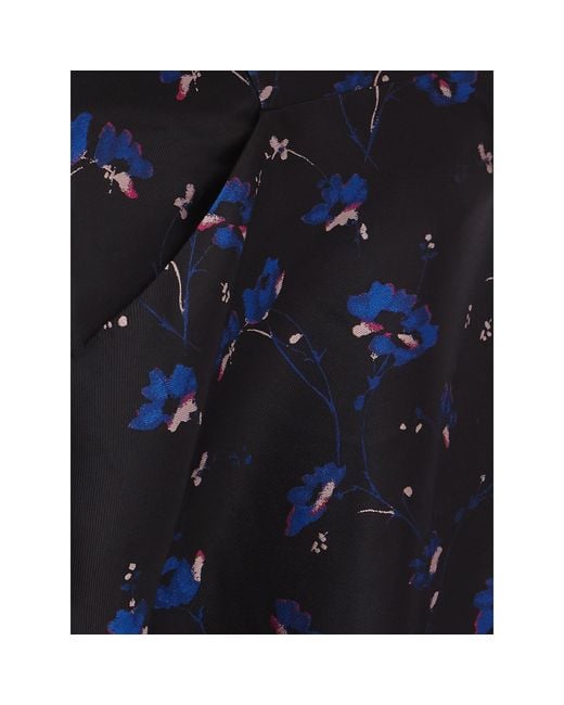 Phase Eight Blue Ottilie Jacqaurd Fit And Flare Dress