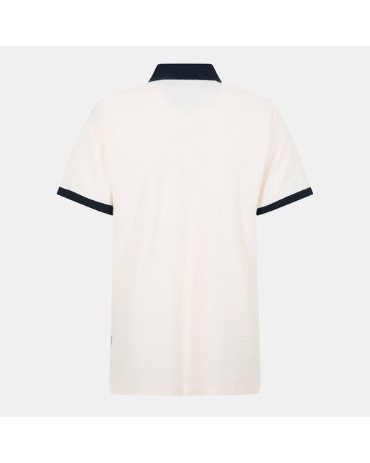 Peter Werth White Reeves Short Sleeve Polo Shirt for men