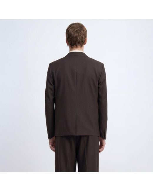 Twisted Tailor Black Floyd Double Breasted Relaxed Suit Jacket for men