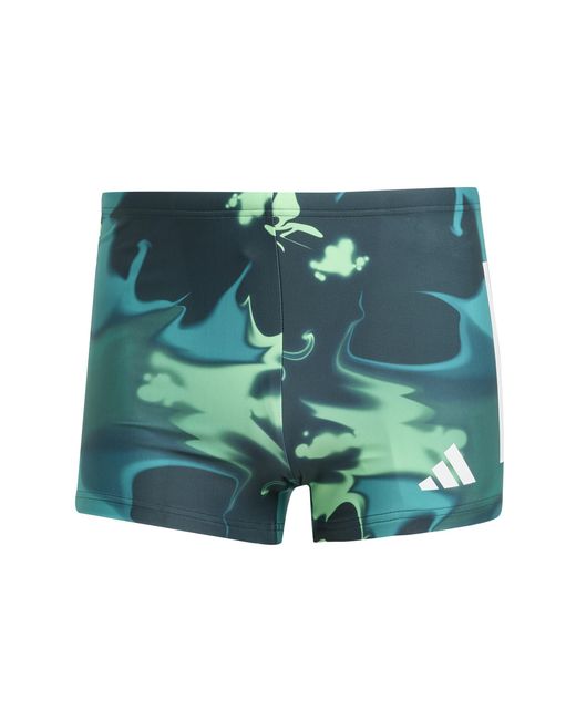 Adidas Green Graphic Swim Boxers for men