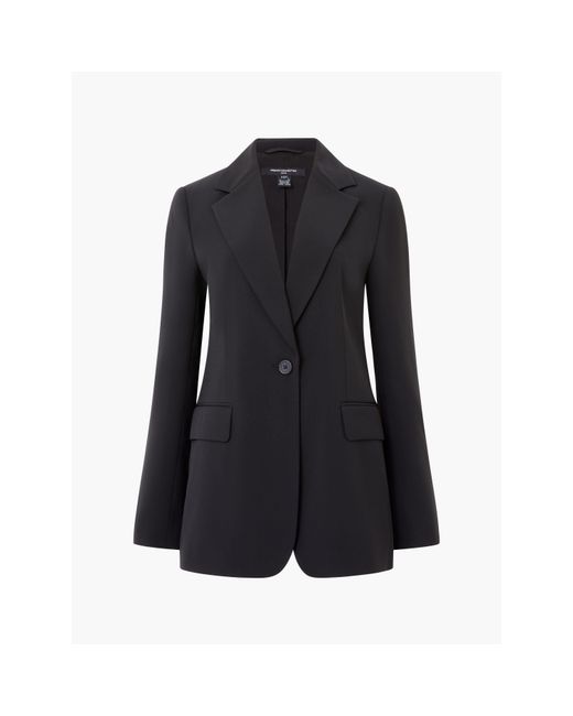 French Connection Black Harrie Structured Tailored Blazer