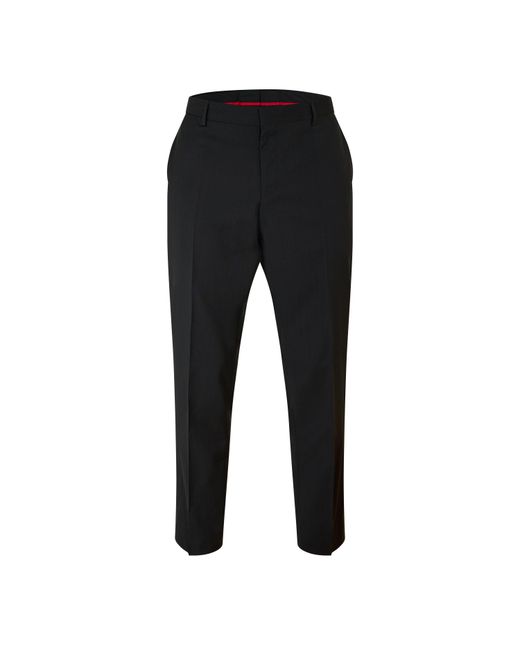 HUGO Black Slim Fit Trousers for men