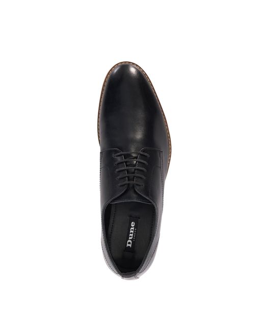 Dune Black Solomon Leather Derby Shoes Size 10 for men