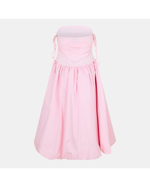 Amy Lynn Pink Amy Lynn Alexa Shoulder Tie Ultra Mini Peplum Dress
