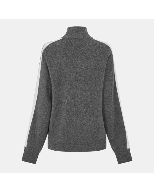 Palm Angels Gray Knitted Tracksuit Top