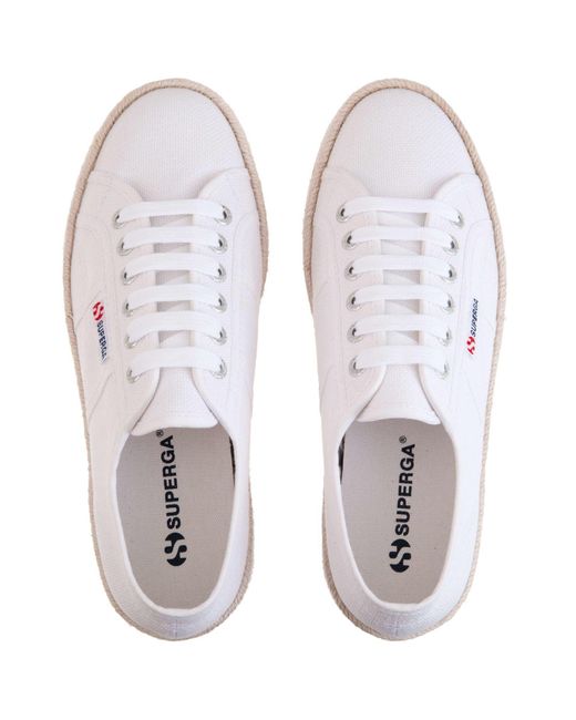 Superga Purple Espadrille Platform Trainers