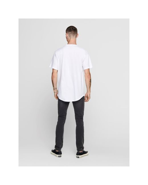 Only & Sons White Oversized T-Shirt for men