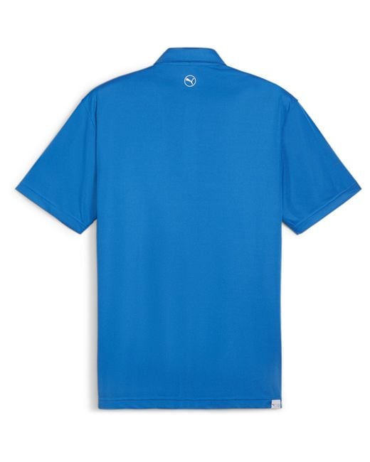 PUMA Blue Pure Solid Polo Shirt for men