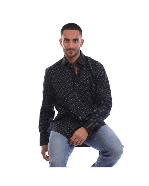 Boss Blue H Joe Kent Oxford Long Sleeve Shirt for men
