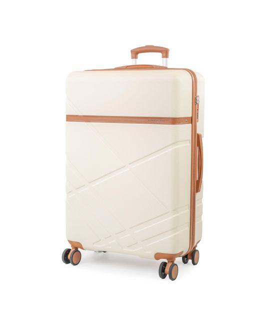 London Fog Natural Eton Hardshell Suitcase Wheeled Matching Luggage