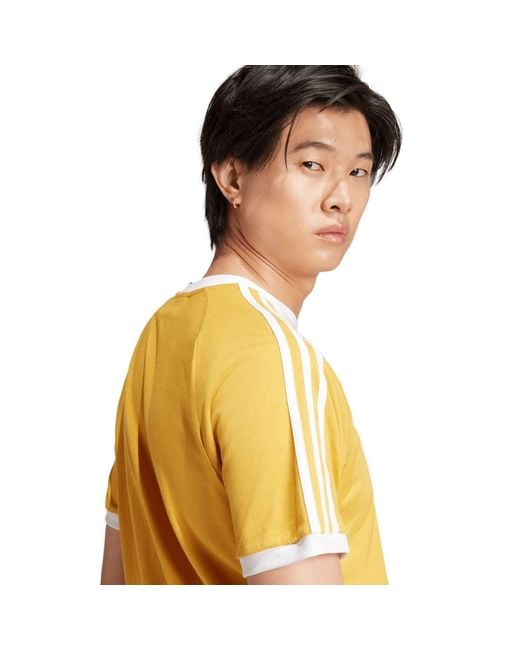 Adidas Originals Yellow Adicolor Classics 3-Stripes T-Shirt for men