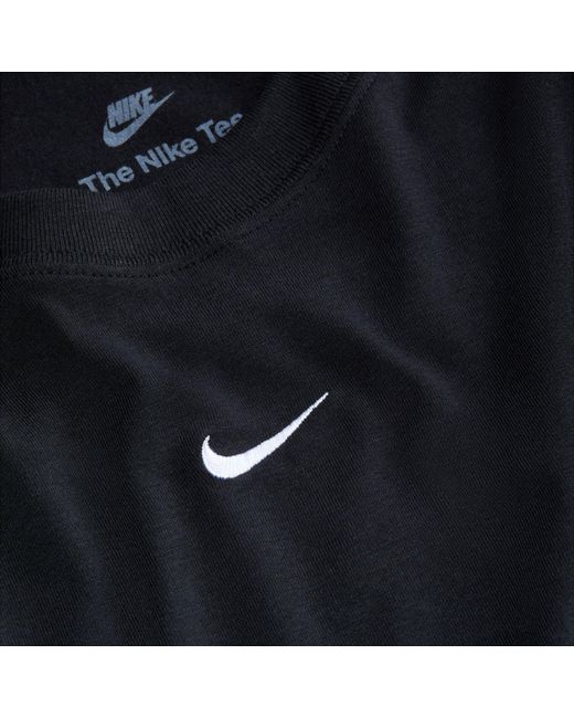 Nike Black Sportswear Club Chill Knit Mod Crop T-Shirt