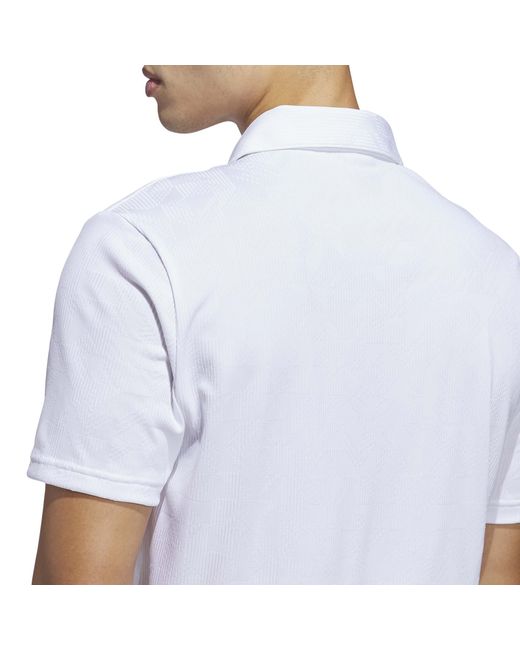 Adidas White Short Sleeve Performance Polo Shirt for men