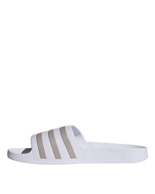 Adidas White Adilette Aqua Slide