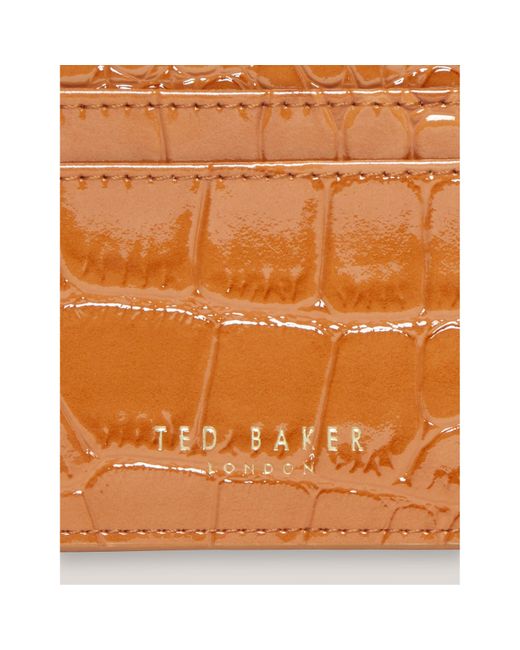 Ted Baker Orange Croc Card Holder