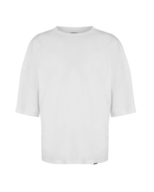Represent White Initial Short Sleeve Crew Neck Oversized T-Shirt for men