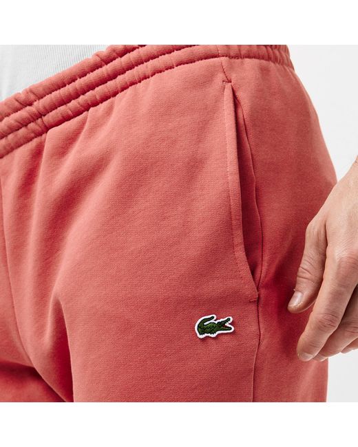 Lacoste Red Fleece Tracksuit Bottoms for men