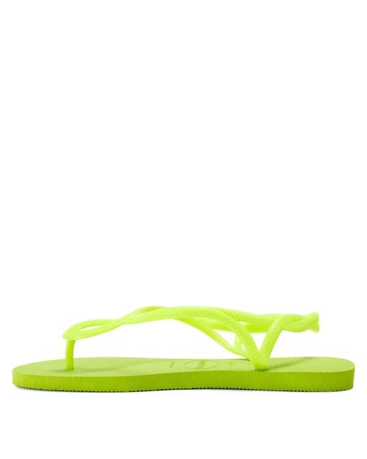 Havaianas Yellow Luna Cyber Flip Flops