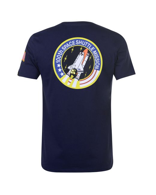 Alpha Industries Blue Space Shuttle T for men