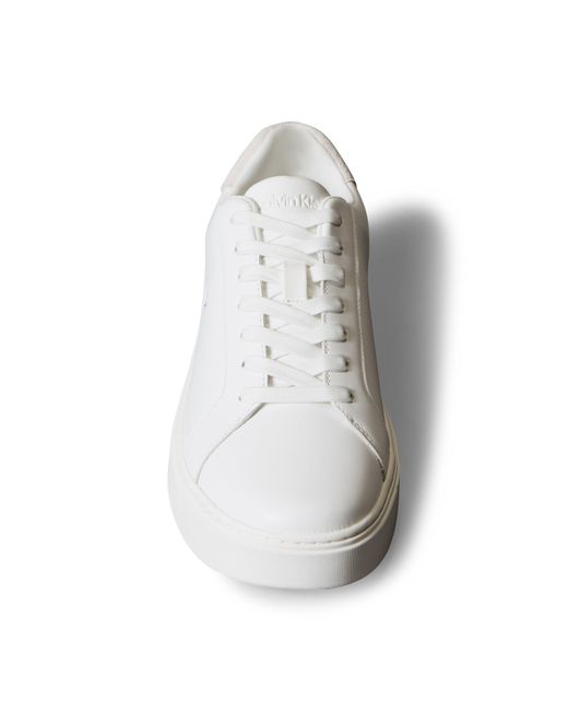 Calvin Klein White Leather Classic Cup Low-Top Trainers for men