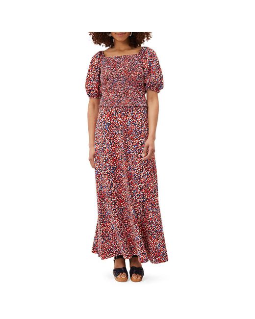 Phase Eight Red Kamila Ditsy Print Co-Ord Top