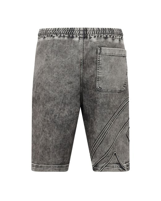DIESEL Gray D-Enny-Track Denim Shorts for men