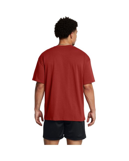 Under Armour Red Box Logo Regular Fit T-Shirt for men