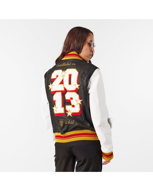 Off-White c/o Virgil Abloh Gray Varsity Jacket