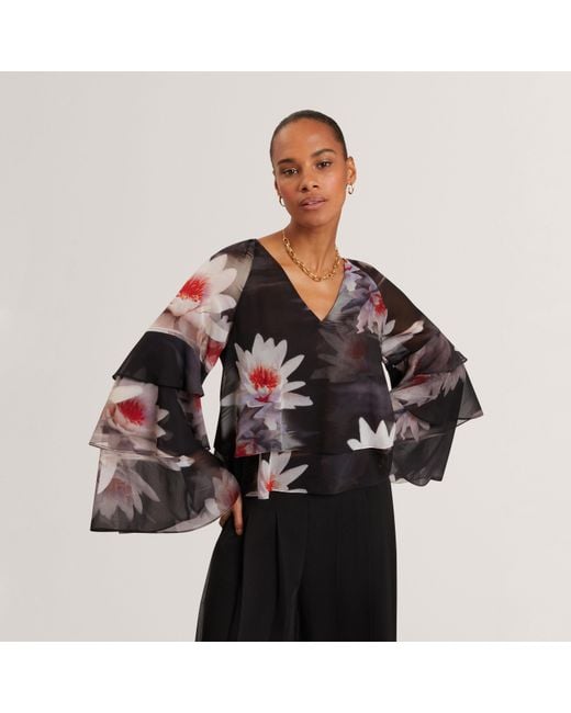 Ted Baker Black Long Sleeve Blouse