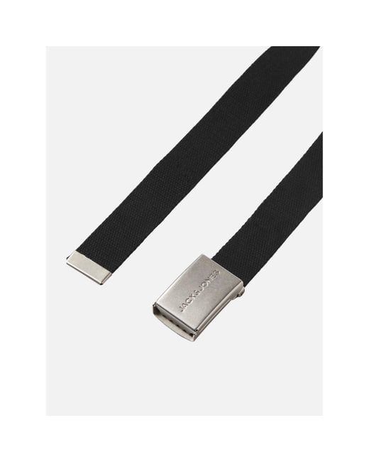 Jack & Jones Black London Woven Belt for men